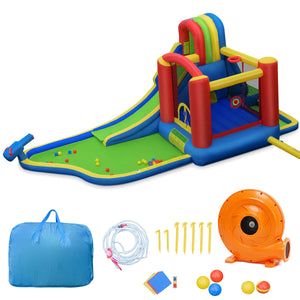 Inflatable Kid Bounce House Castle with Blower - Heavy-Duty
