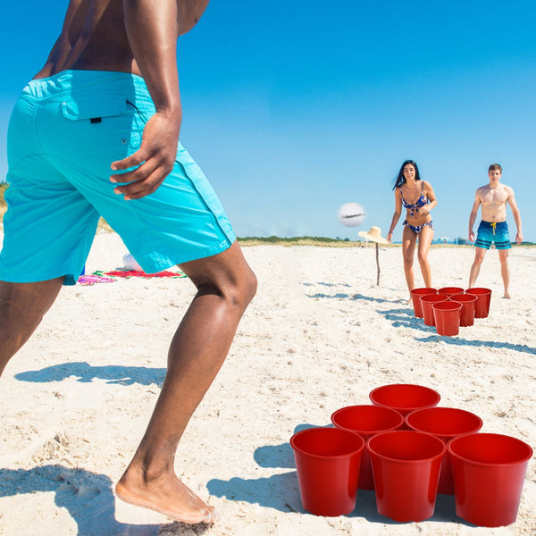 Yard Pong Giant Pong Game Set with Carry Bag - Weather-Resistant