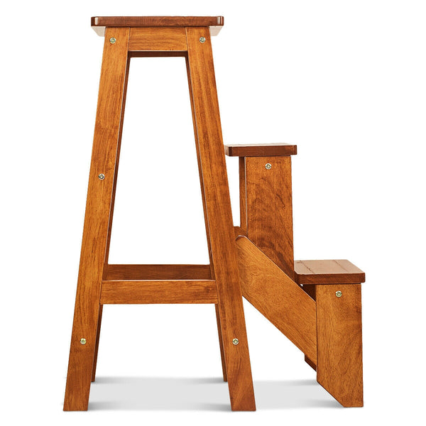 3 Tier Step Stool 3 in 1 Folding Ladder Bench for kids, safe and versatile for reaching high places.