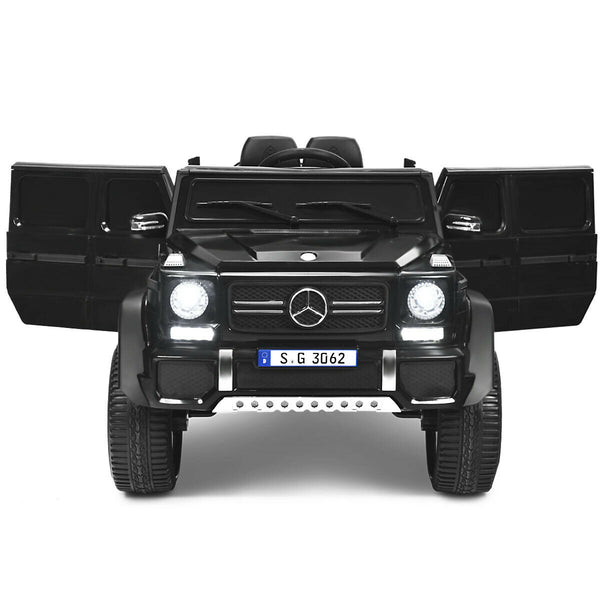12V Licensed Mercedes-Benz Kids Ride On Car in angle view, perfect toy for young car enthusiasts.