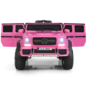 12V Licensed Mercedes-Benz Kids Ride On Car at angle 27, perfect toy for adventurous toddlers.