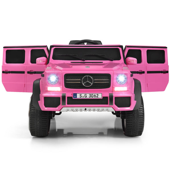 12V Licensed Mercedes-Benz Kids Ride On Car at angle 27, perfect toy for adventurous toddlers.
