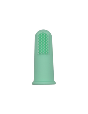 Mint finger toothbrushes for babies, designed for gentle oral care at angle 3. Perfect for early dental hygiene.