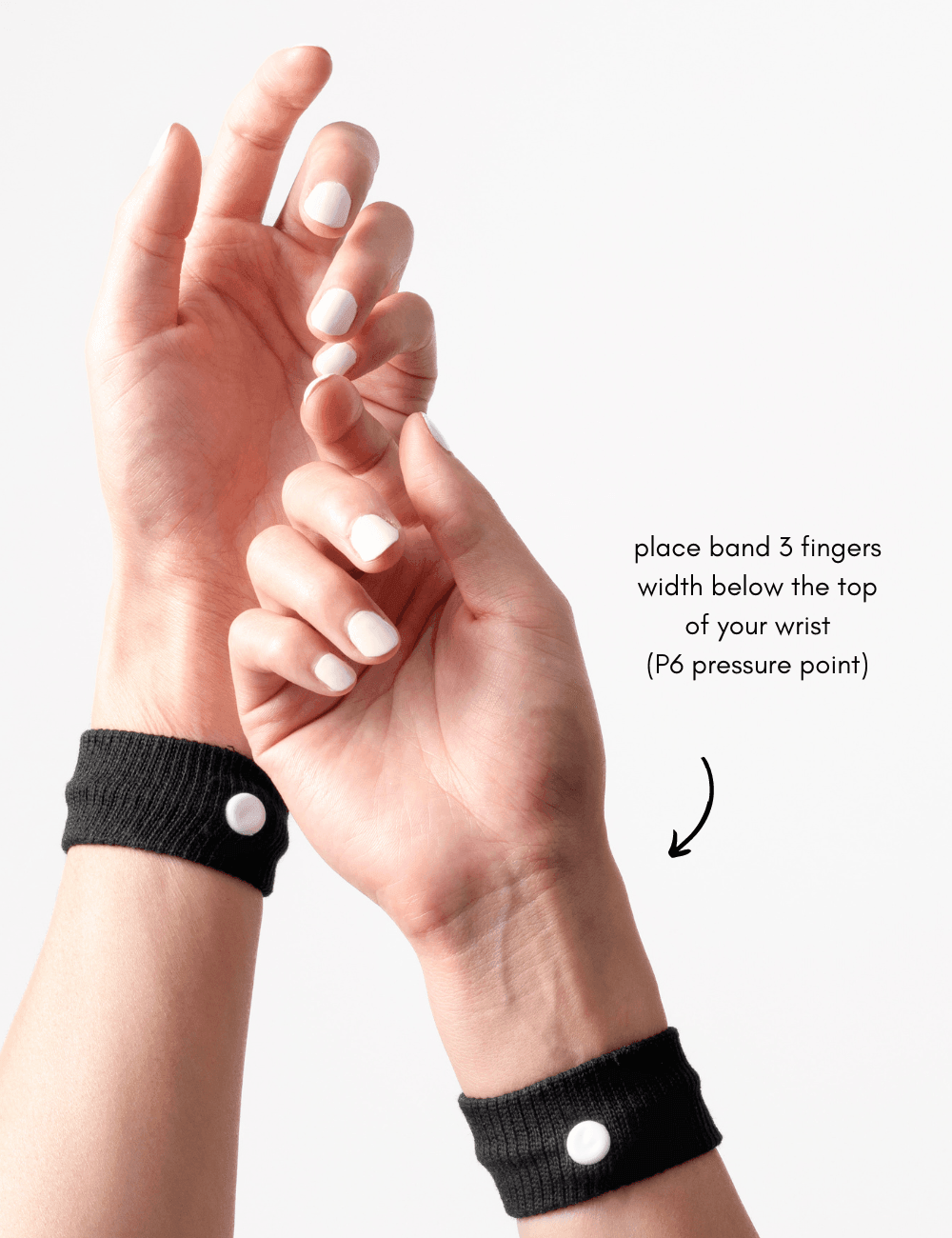 "Nausea relief bands for babies, providing comfort and support for little ones experiencing motion sickness."