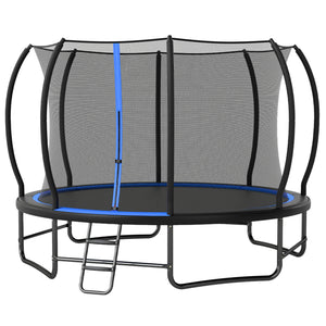 Outdoor Recreational Trampoline with Enclosure Net and 4 Stabilizer Bars for Backyard