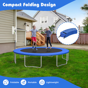 Blue 15 Feet Trampoline Pad Replacement Safety Pad with Fixing Straps, viewed at angle 24, ideal for toys and hobbies.