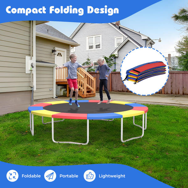 Trampoline Pad Replacement Safety Pad with Fixing Straps (Multicolor)