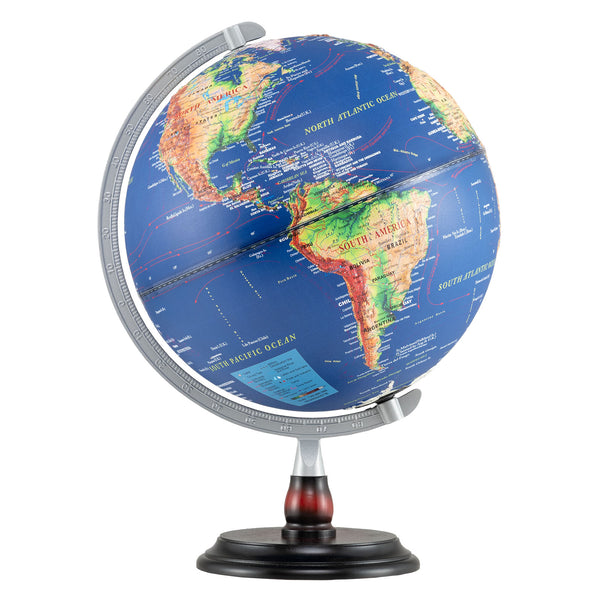 12-inch illuminated antique world globe night lamp for kids, perfect for educational play and decor.