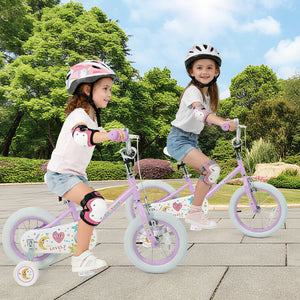 Purple 12-inch kids bike with stars and moon design, adjustable for children aged 3-8, viewed at angle 29.