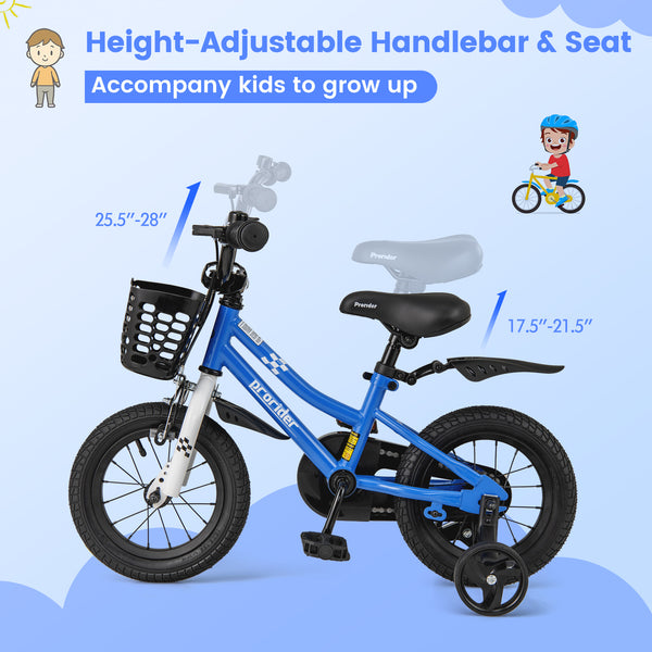 12-inch kids bike with training wheels for 3-4 years old, perfect for safe and fun outdoor play.