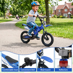 12-inch kids bike with training wheels for ages 3-4, shown at a 16-degree angle. Perfect for young riders!