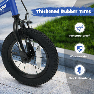 14-Inch Kids Bike with Removable Training Wheels Navy - Brave Hero