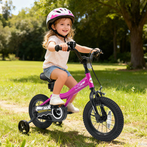 14-Inch Kids Bike with Removable Training Wheels Pink