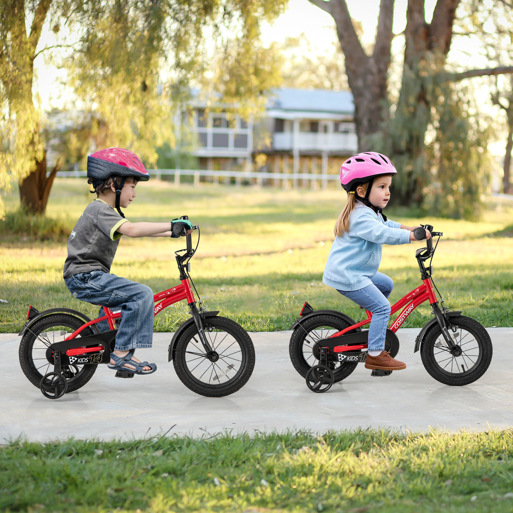 12 Inch Kids Bike with adjustable seat, reflectors, and bell for children aged 3, perfect for outdoor fun and safety.