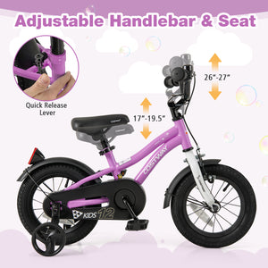 Kids Bike 14-Inch Children Training Bicycle with 2 Brake for 3