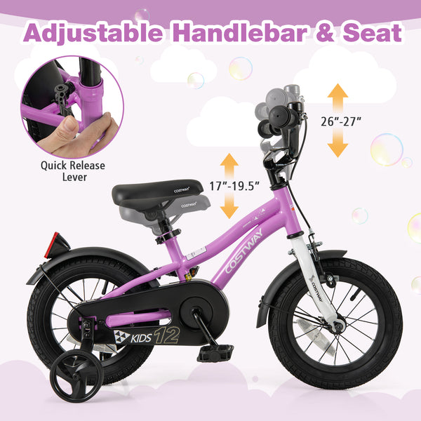 Kids Bike 14-Inch Children Training Bicycle with 2 Brake for 3