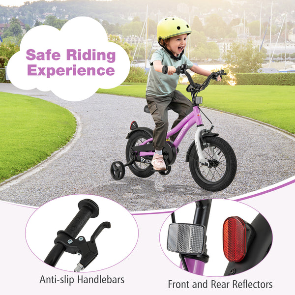 Kids Bike 14-Inch Children Training Bicycle with 2 Brake for 3