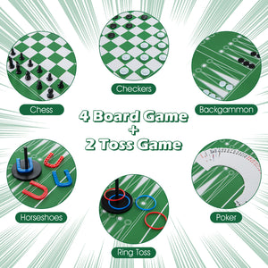12-in-1 Combo Game Table Set featuring foosball, air hockey, pool, chess, and ping pong for endless fun.