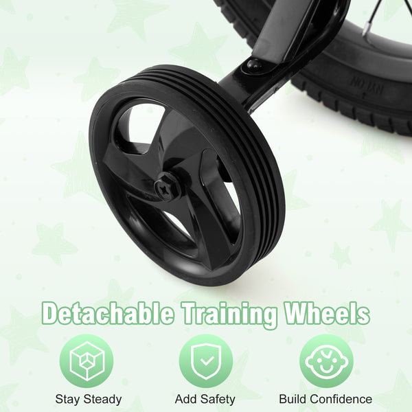 12-inch kids bike with adjustable seat and transparent chain cover, perfect for 3-year-olds. Angle 7 view.
