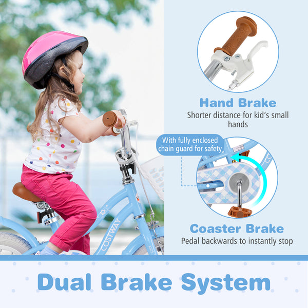 12-inch kids bike with adjustable handlebar and seat, perfect for 3-year-olds, shown from angle 8.