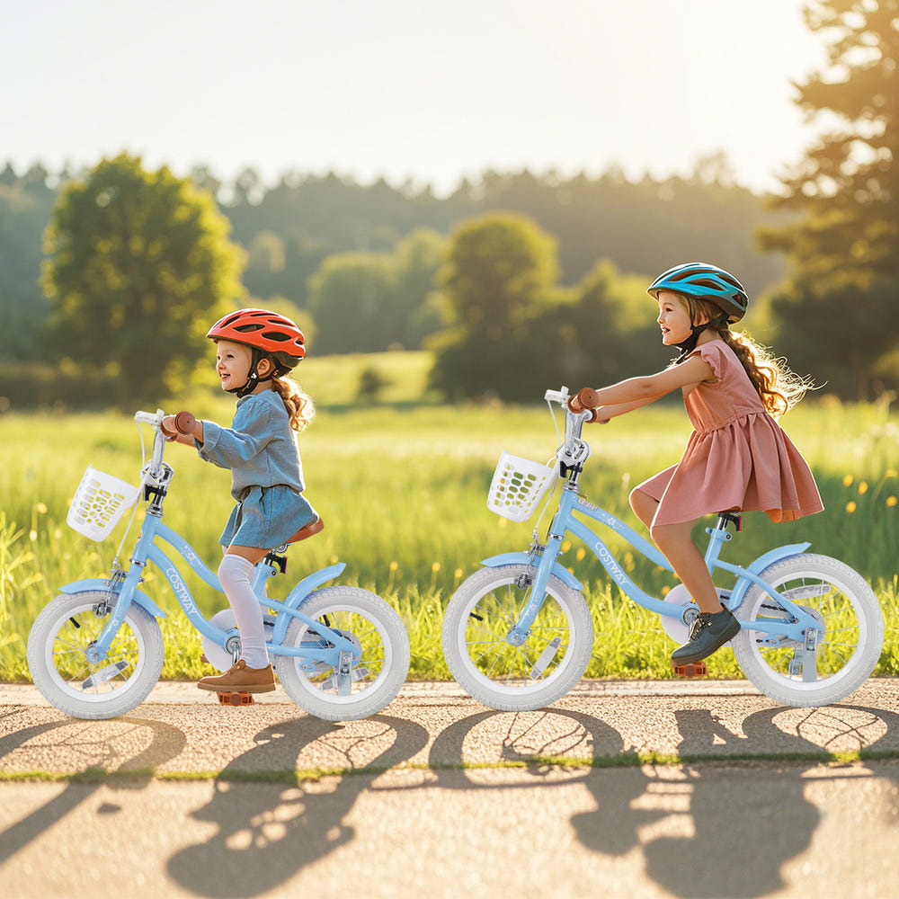 12-inch kids bike with adjustable handlebar and seat, perfect for children aged 3, in vibrant colors.