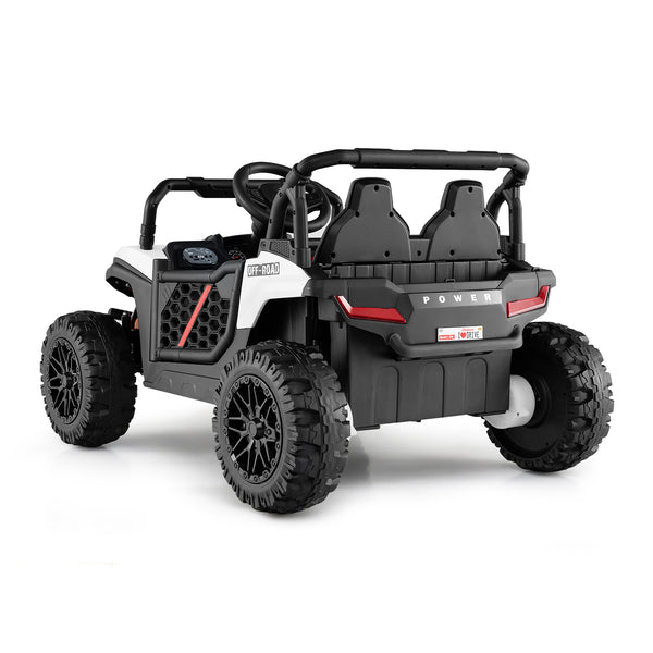 12V kids ride-on truck off-road UTV with parental remote and lights, shown from angle 13. Perfect for outdoor fun!