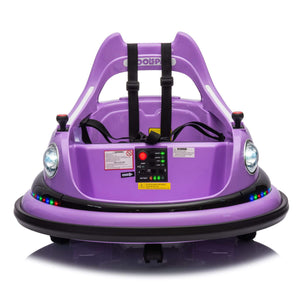 ToyRides Elite 12V Ride On Bumper Car for Kids, 1.5-5 Years Old, Purple
