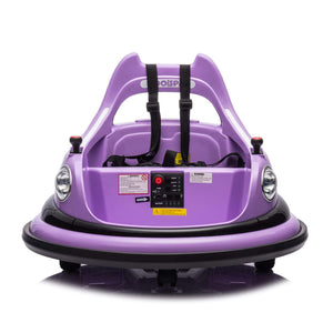 ToyRides Elite 12V Ride On Bumper Car for Kids, 1.5-5 Years Old, Purple