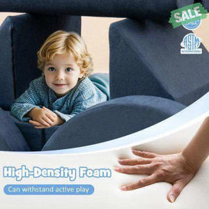 13 Pieces Convertible Modular Kids Play Couch for Nursery Playroom Bedroom-Blue Kids Chairs & Seating
