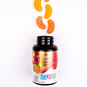 LIVS Gummies Vitamin C 1,000mg Orange 30 Count
