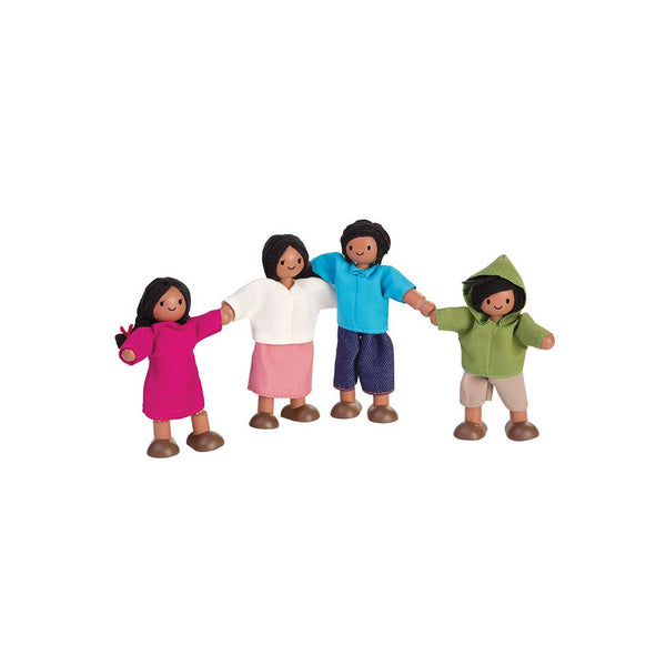 Doll Family set with medium skin tones for imaginative and pretend play, perfect for nurturing creativity in children.