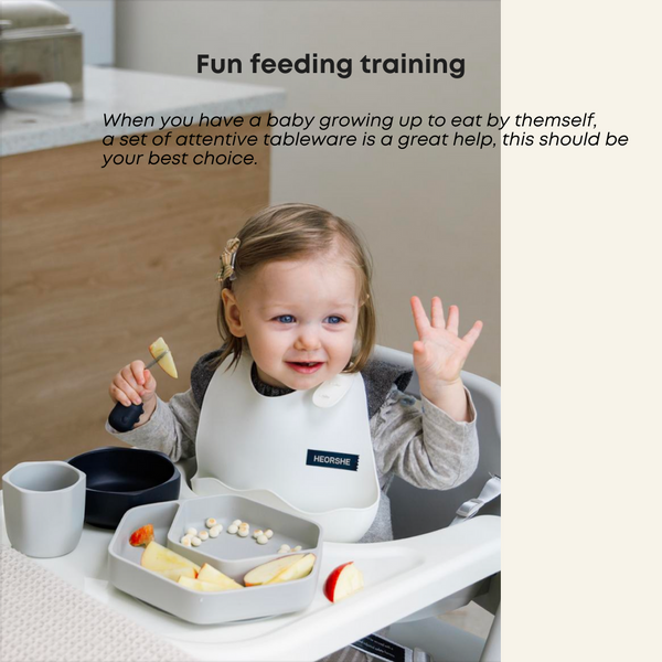 Toddler Feeding Set Pink & White