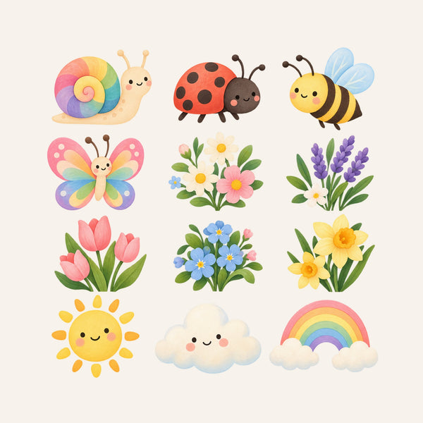 Rainbow Garden Wall Decals, Set of 12, image 3