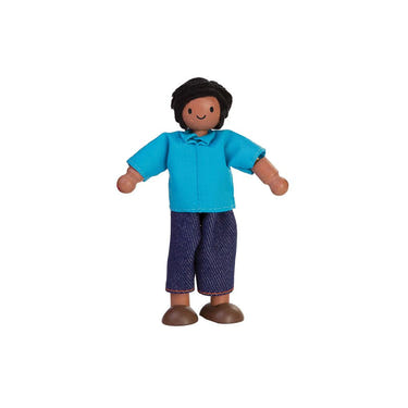 Dad Dollhouse Figure with medium skin tone for imaginative and pretend play. Perfect for enhancing creative playtime!