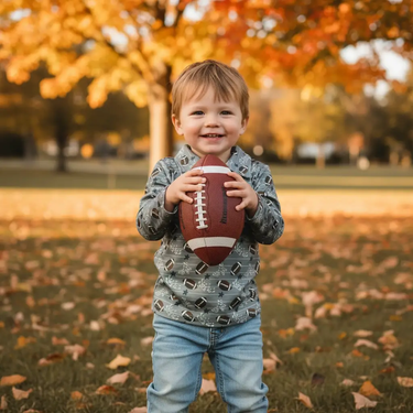 Max and Pippa | Toddler Football Polo Long Sleeve Shirt