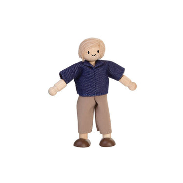Dad Dollhouse Figure with fair skin tone for imaginative and pretend play, perfect for enhancing children's creativity.