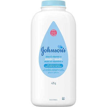 Johnson's Pure Cornstarch Baby Powder, Soothing Aloe & Vitamin E, 15 Oz