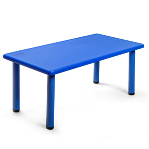Kids plastic rectangular learn and play table at angle 12, perfect for fun and learning activities.