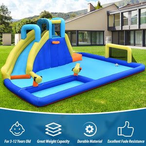 6-in-1 Inflatable Water Slide Jumping House without Blower for Kids with Blower