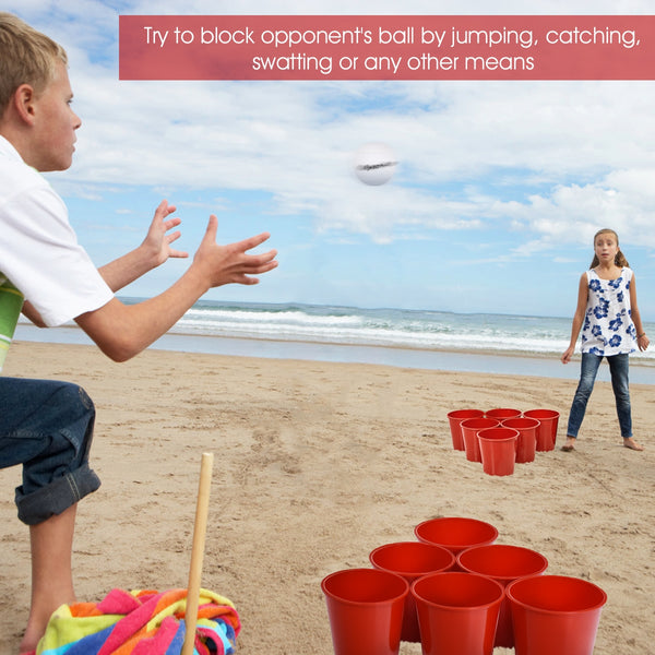 Yard Pong Giant Pong Game Set with Carry Bag - Weather-Resistant