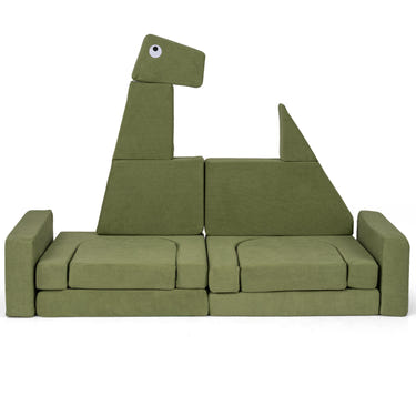 Modular 13-piece kids play couch for inspiring creativity and fun in baby and toddler playtime.