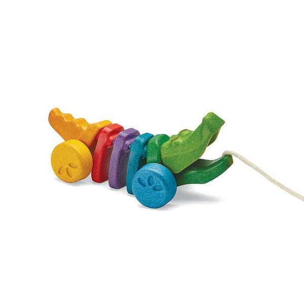 Colorful Rainbow Alligator toy for babies, perfect for playtime and entertainment.