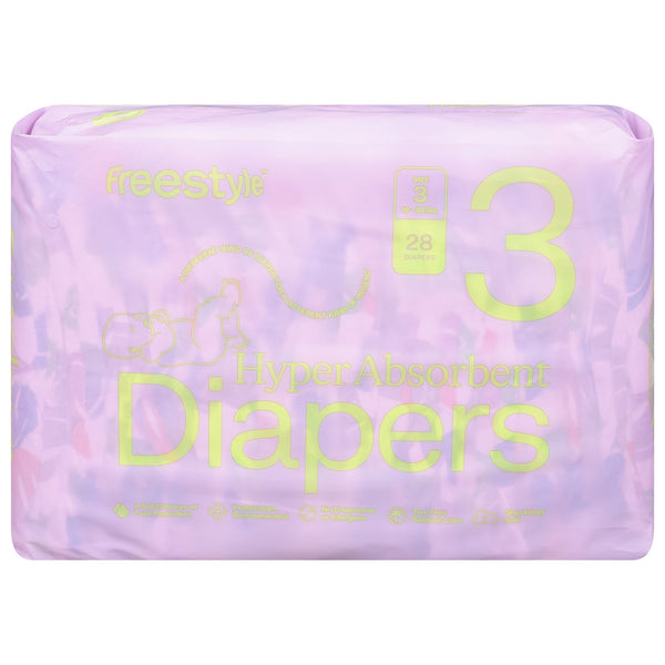Freestyle Baby Diapers, Size 3 (Pack of 6, 28 Count)