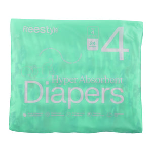 Freestyle Diapers (Case of 6) - Size 4, 24 Count
