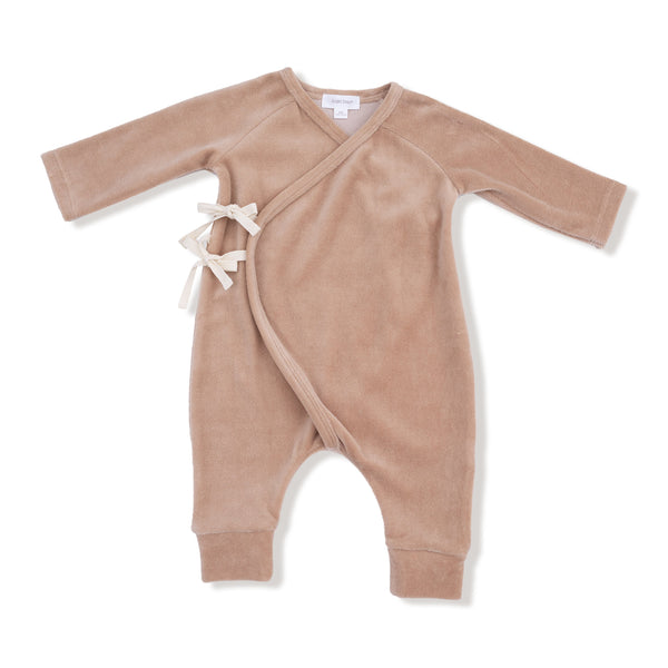 Velour Teddy Bear - Velour Wrap Coverall