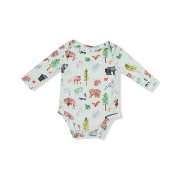 American Woodland Animals - Lap Shoulder Bodysuit