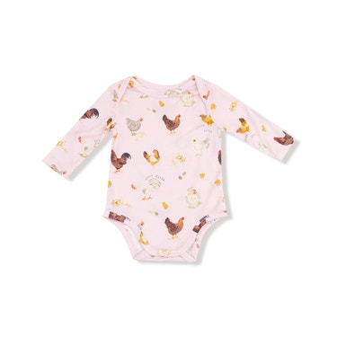 Collector Chickens - Pink - Lap Shoulder Bodysuit