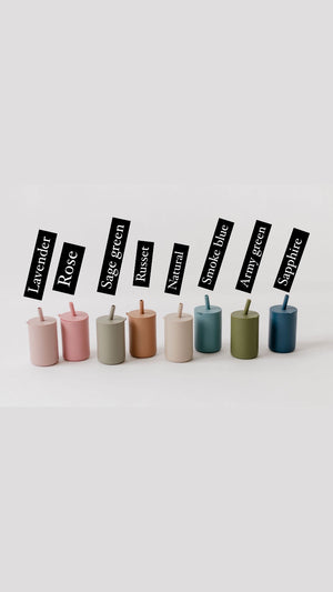 Colorful toddler cups with straw, perfect for little hands and mess-free drinking. Angle 6 view.