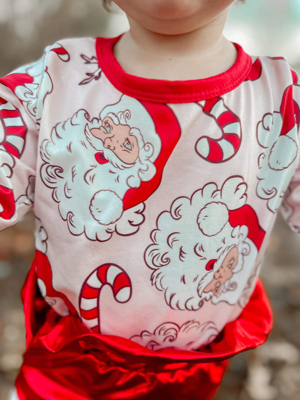 Candy cane Santa romper only