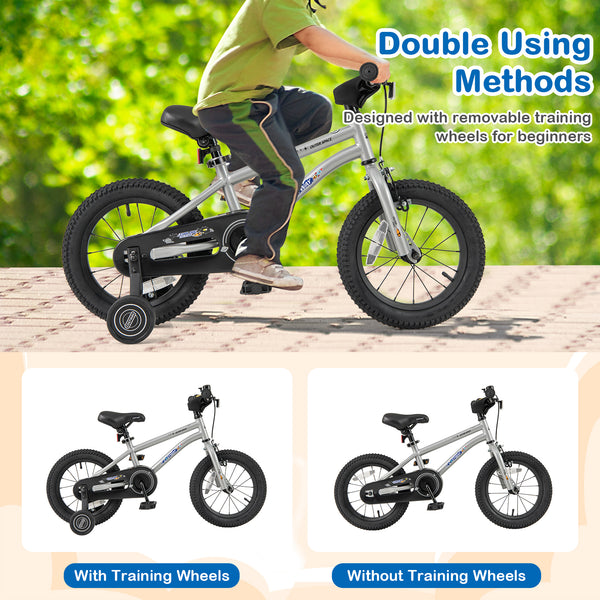 16-Inch Kids Bike Bicycle for Boys Girls 4-7 Adjustable with High Carbon Steel Frame